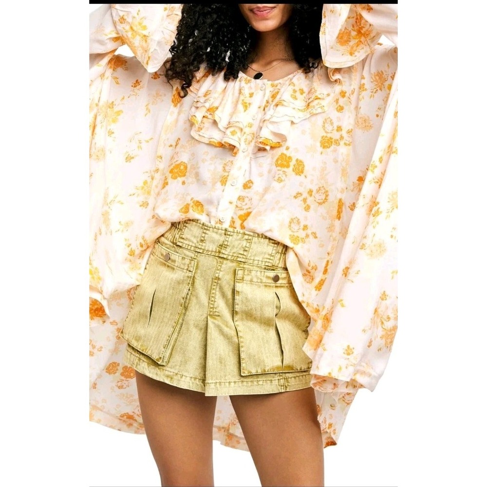 NWT Free People Loretta Floral Print Tunic Size Small Brown Motif Rare Coloring - Picture 13 of 16